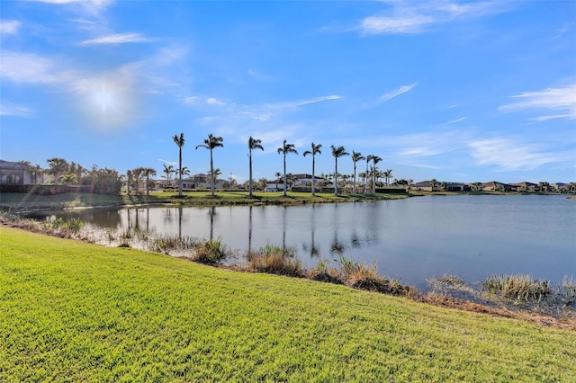 property view of water with a residential view