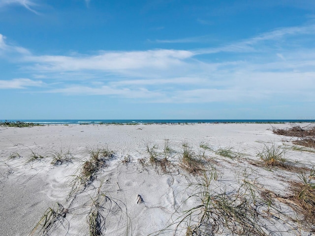 property view of water with a beach view