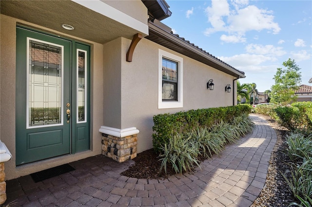 view of doorway to property