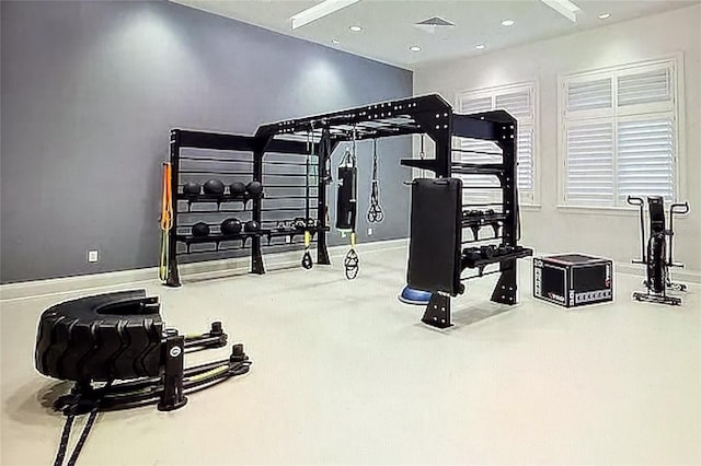 view of workout room