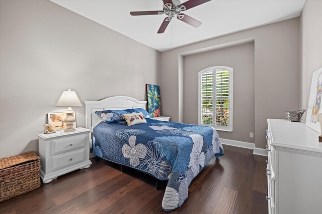 12606 Fontana Loop, Bradenton, FL 34211 - bedroom featuring dark wood-style flooring and ceiling fan