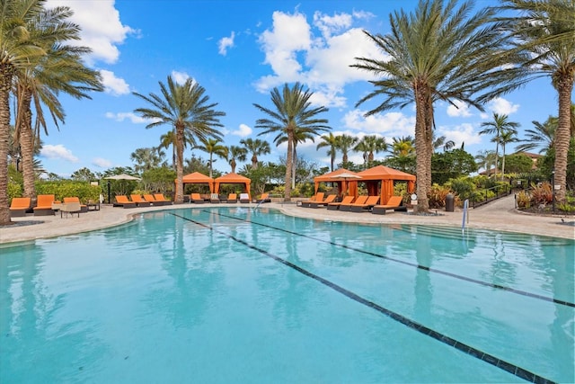 12606 Fontana Loop, Bradenton, FL 34211 - community pool with a gazebo and a patio area