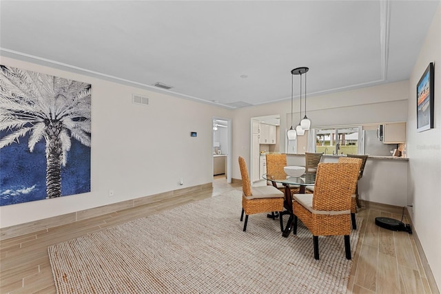 view of dining area