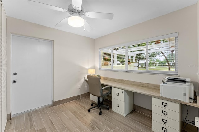 office with ceiling fan