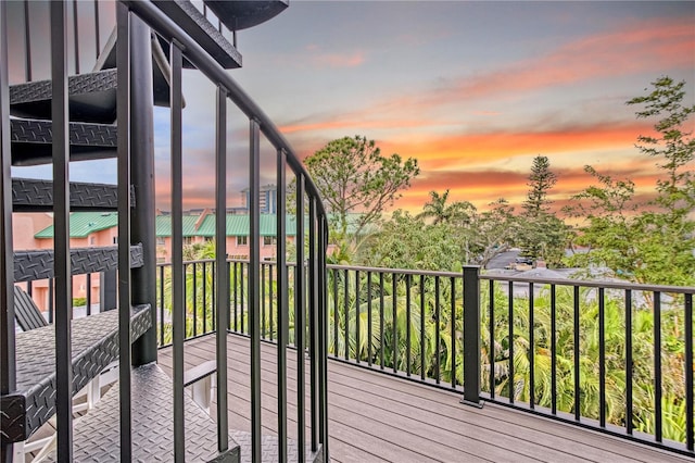 view of deck at dusk