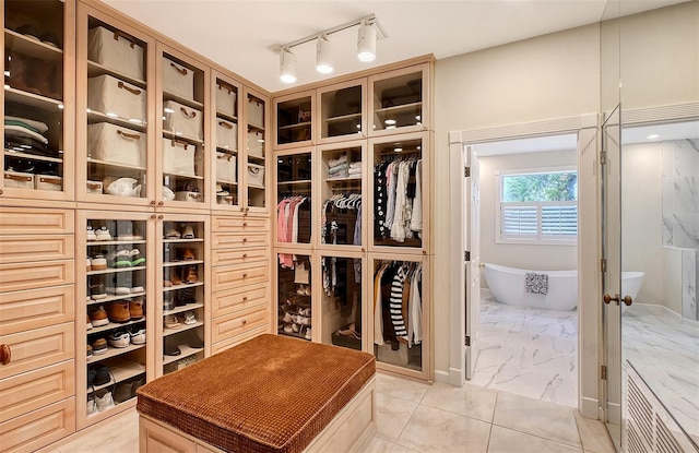 view of walk in closet