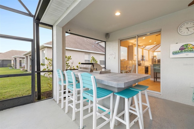 view of sunroom / solarium