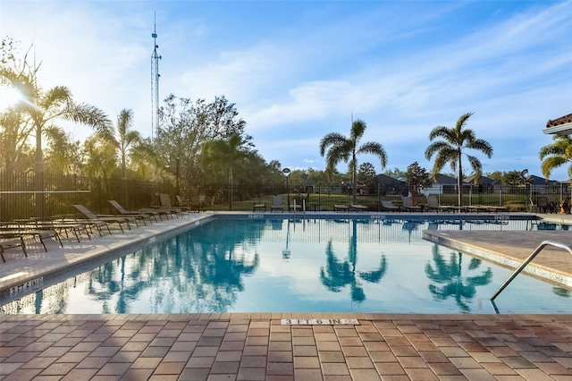 view of pool featuring a patio area