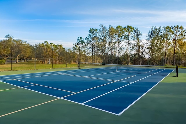 view of tennis court