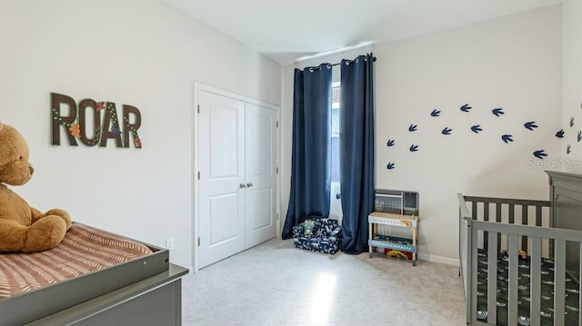 bedroom with a crib