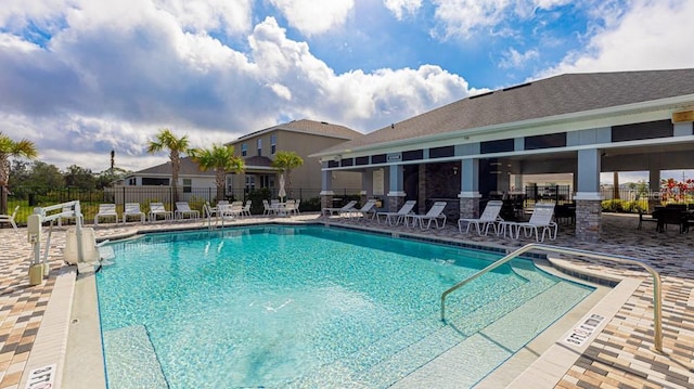 view of pool with a patio area