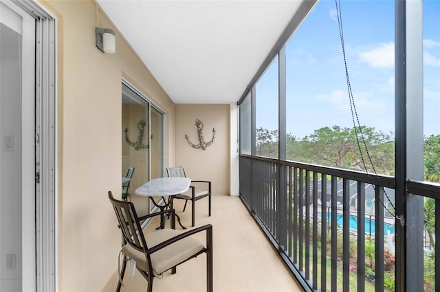 view of sunroom