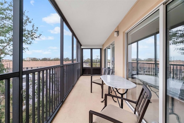 view of sunroom / solarium