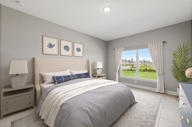 view of tiled bedroom