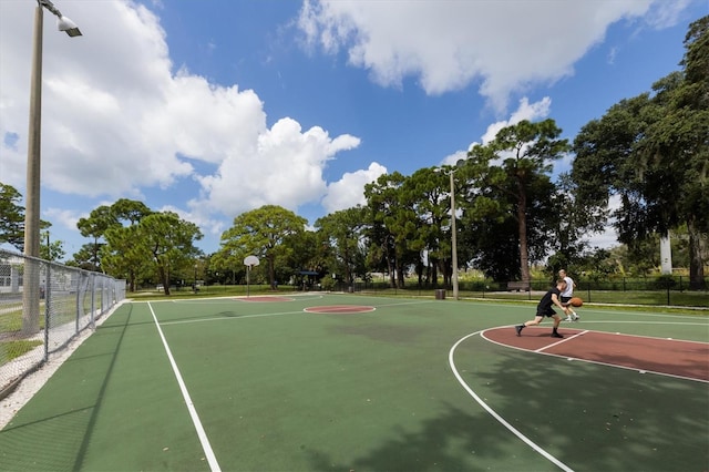 view of basketball court