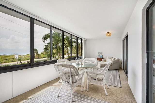 view of sunroom