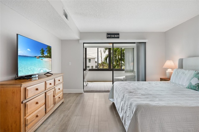 bedroom with a textured ceiling