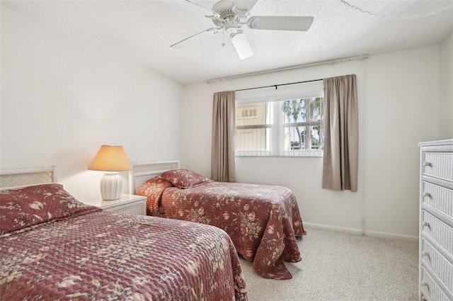 bedroom featuring carpet flooring and ceiling fan