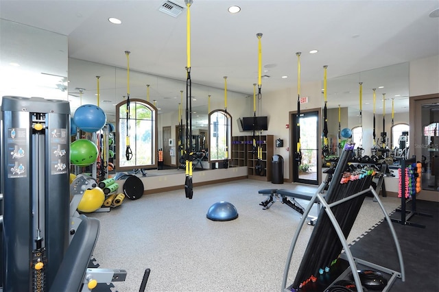 view of exercise room