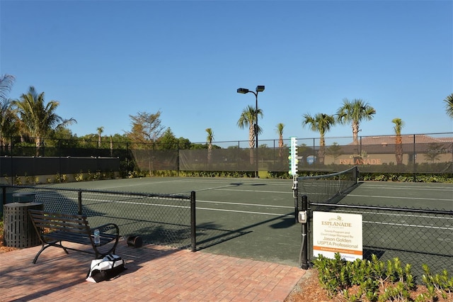 view of tennis court