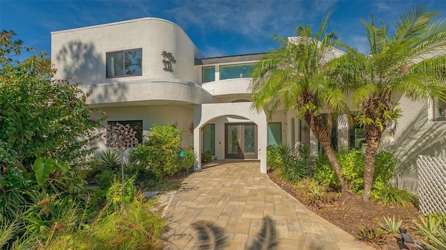 view of front of home with french doors