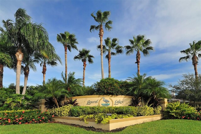 view of community sign