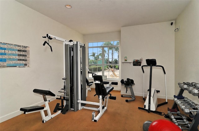 view of workout room