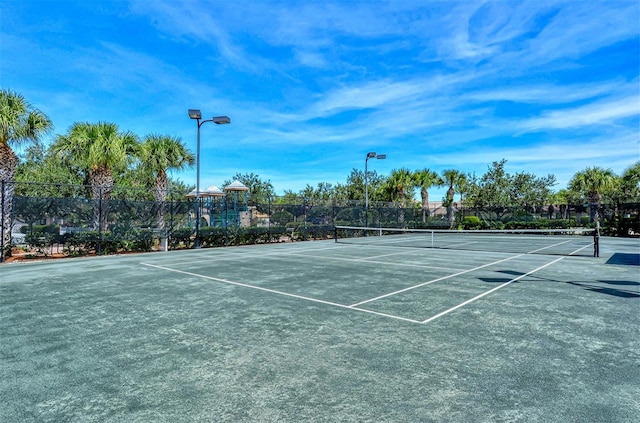 view of tennis court