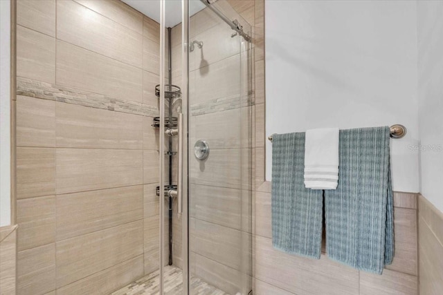 bathroom with walk in shower