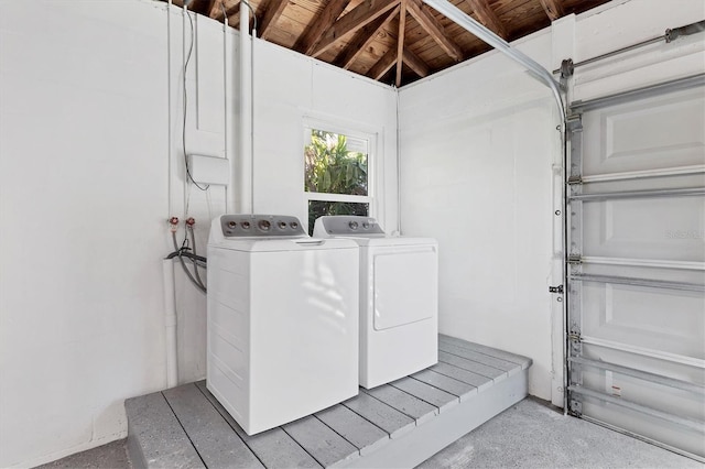 laundry room with separate washer and dryer