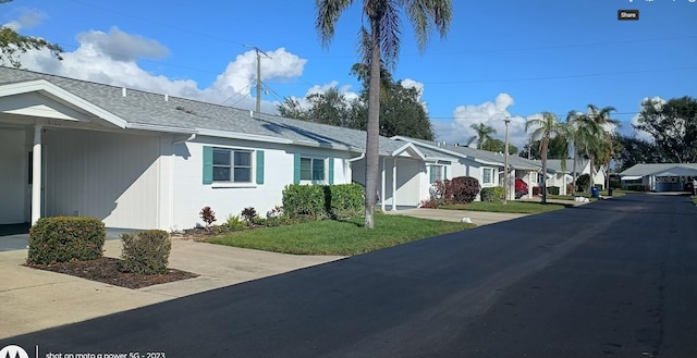 exterior space with a front yard