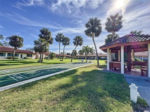 view of community with a yard