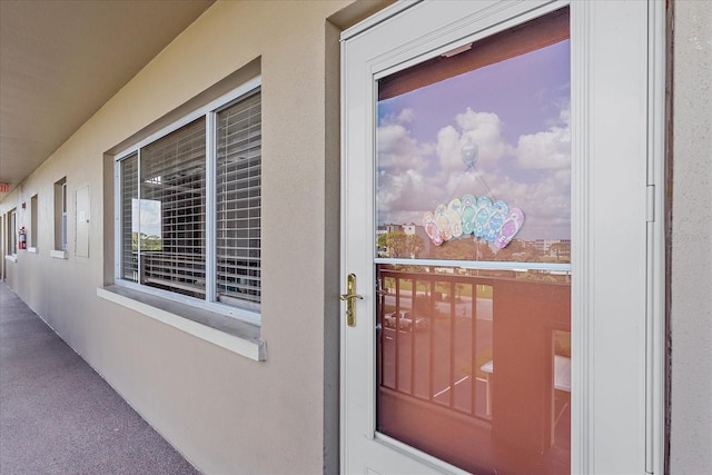 view of doorway to property