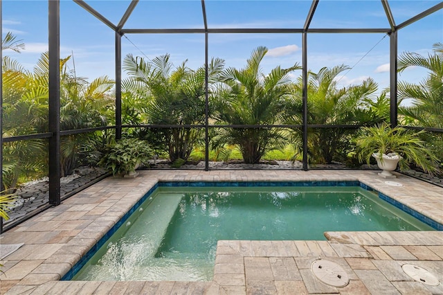 view of pool with a patio area