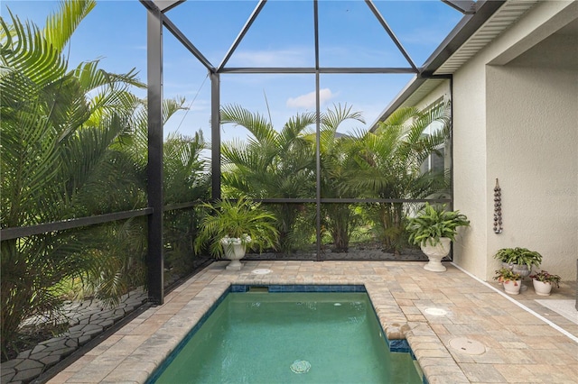 view of pool featuring a patio area