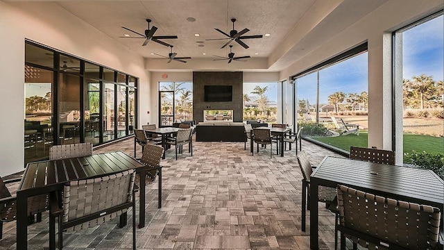 view of sunroom