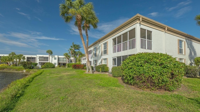 exterior space featuring a yard