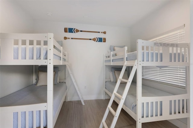 bedroom featuring hardwood / wood-style flooring