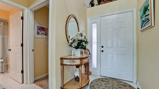 view of tiled foyer