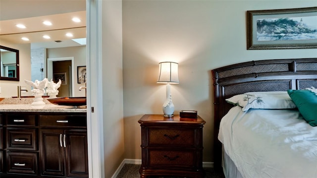 bedroom with sink