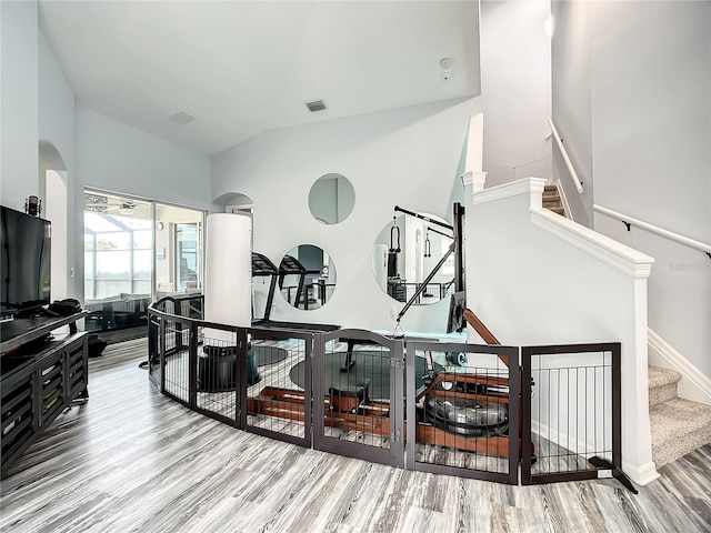 interior space featuring hardwood / wood-style floors