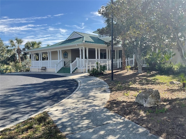 farmhouse with covered porch