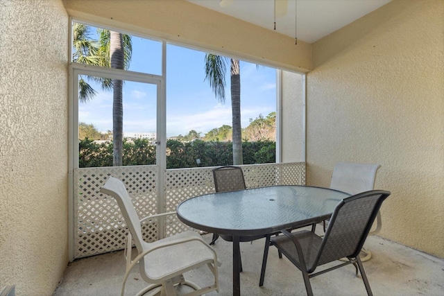 view of sunroom