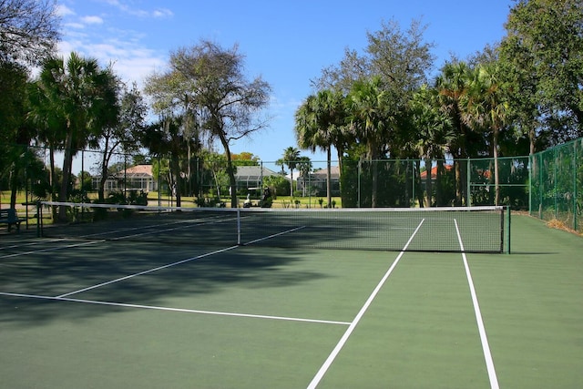 view of tennis court