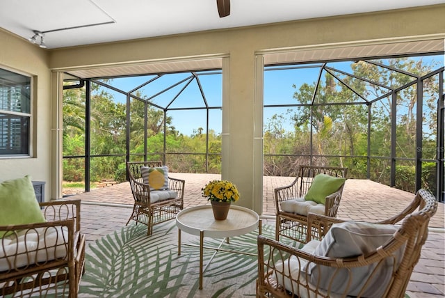 view of sunroom