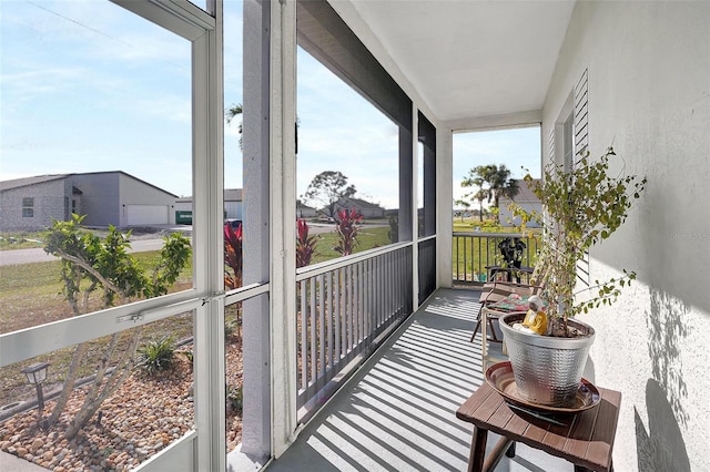 view of sunroom / solarium