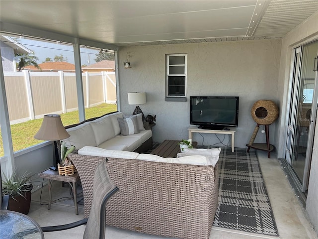 view of sunroom