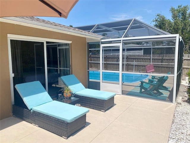 2426 Nassau St, Sarasota, FL 34231 - view of pool with a patio and glass enclosure