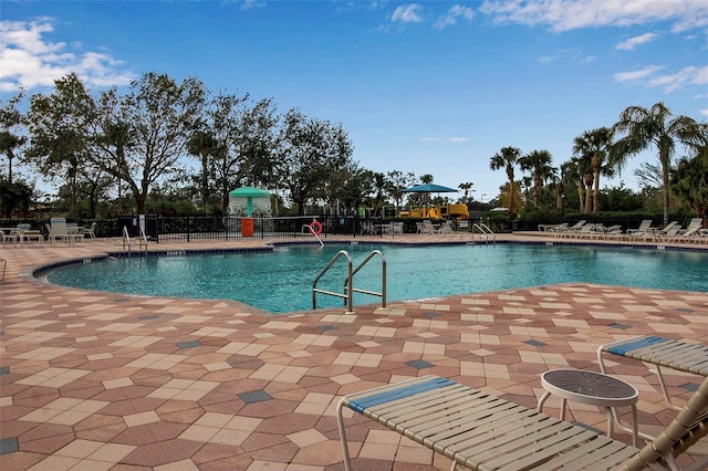 view of pool with a patio