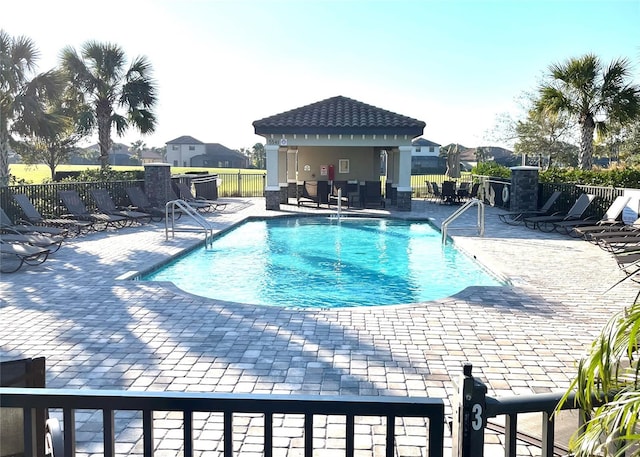 view of pool with a patio area